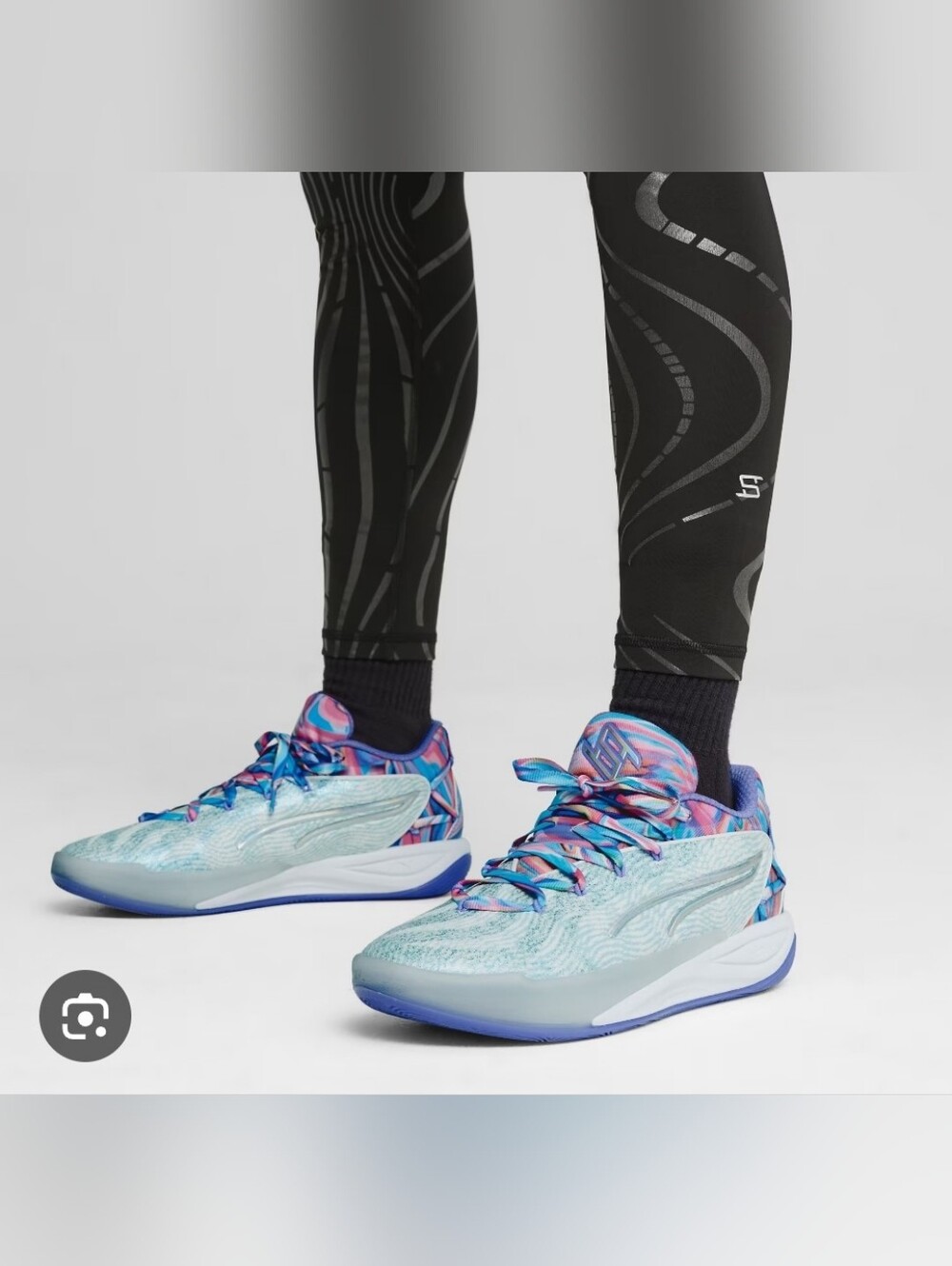 Puma Stewie 4 Prism Multicolor Basketball Shoe Sneaker Blue Purple Pink NEW